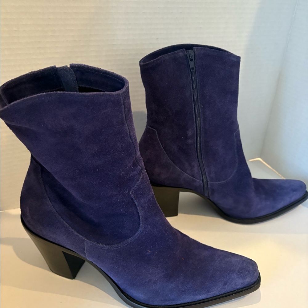 Via Spiga Blue Suede Boots